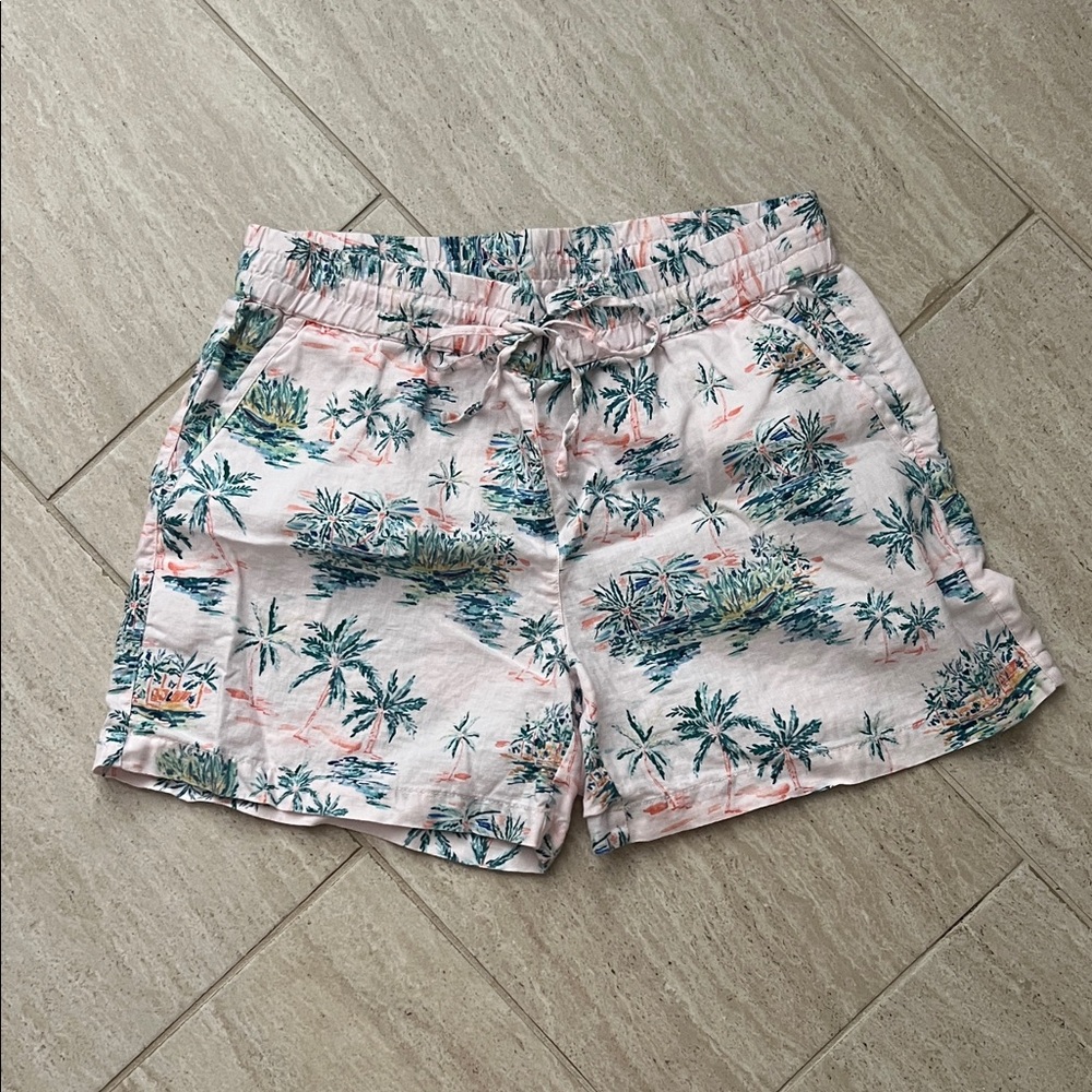 Tommy Bahama Linen Palm Print Shorts Size Medium